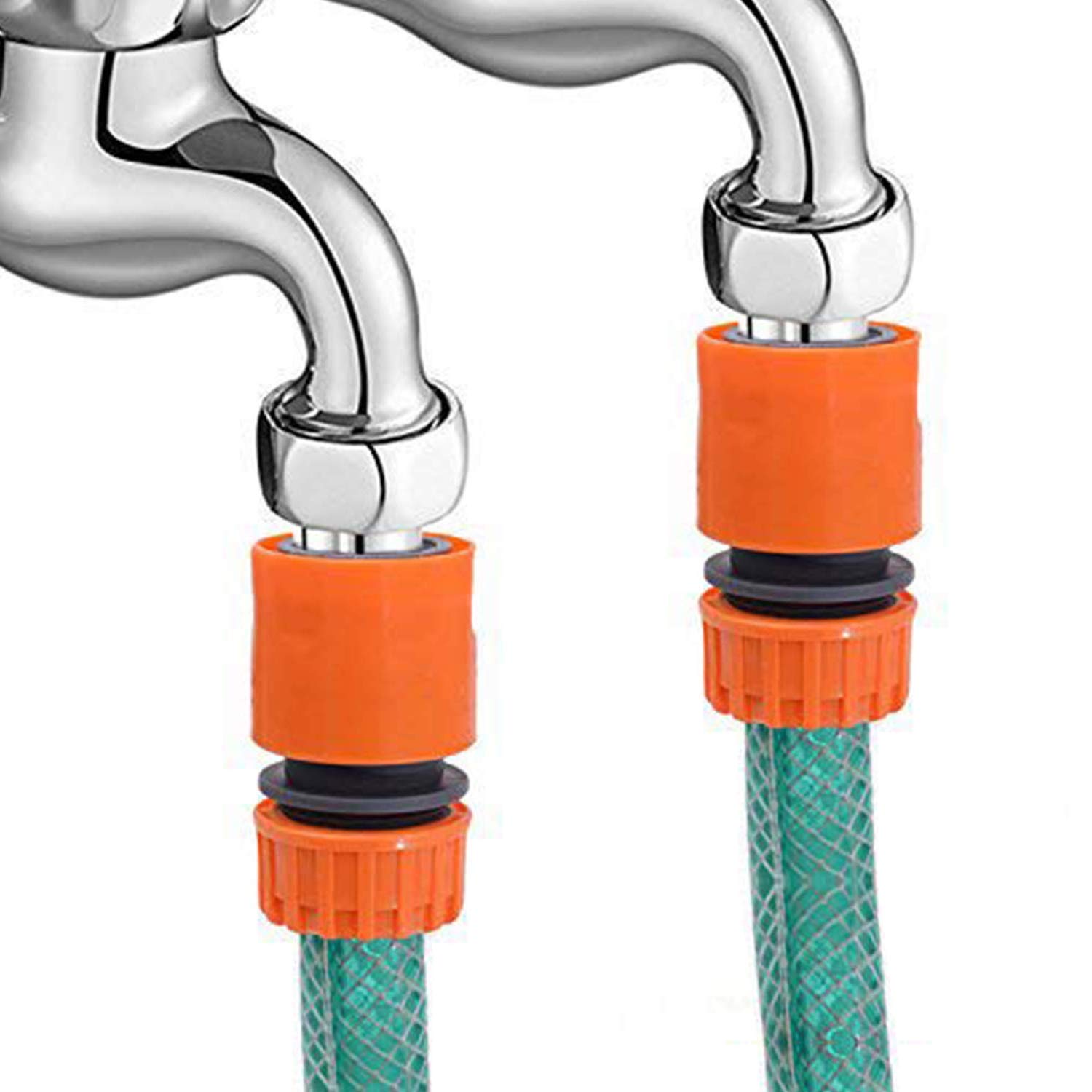 Klaxon 1/2 Inch Plastic Garden Water Hose Quick Connector Hose Fast Fitting - Orange (Pack of 2) (B08VGGV2ST) Amazon Price History, Amazon Price Tracker