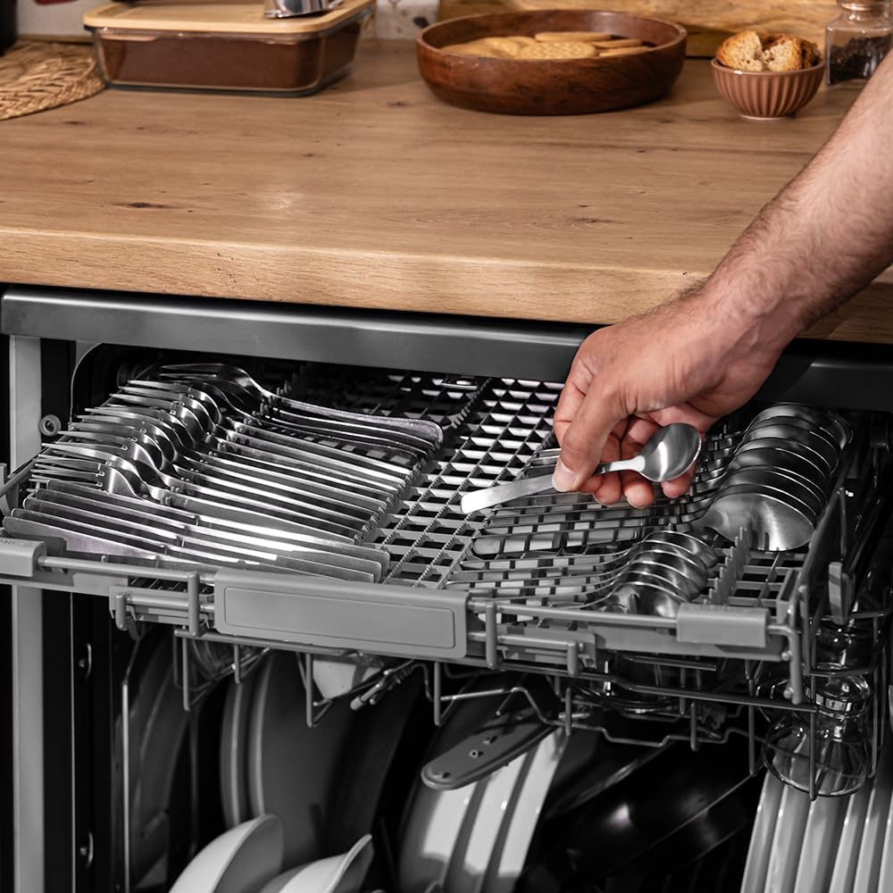 Loading cutlery into the dishwasher