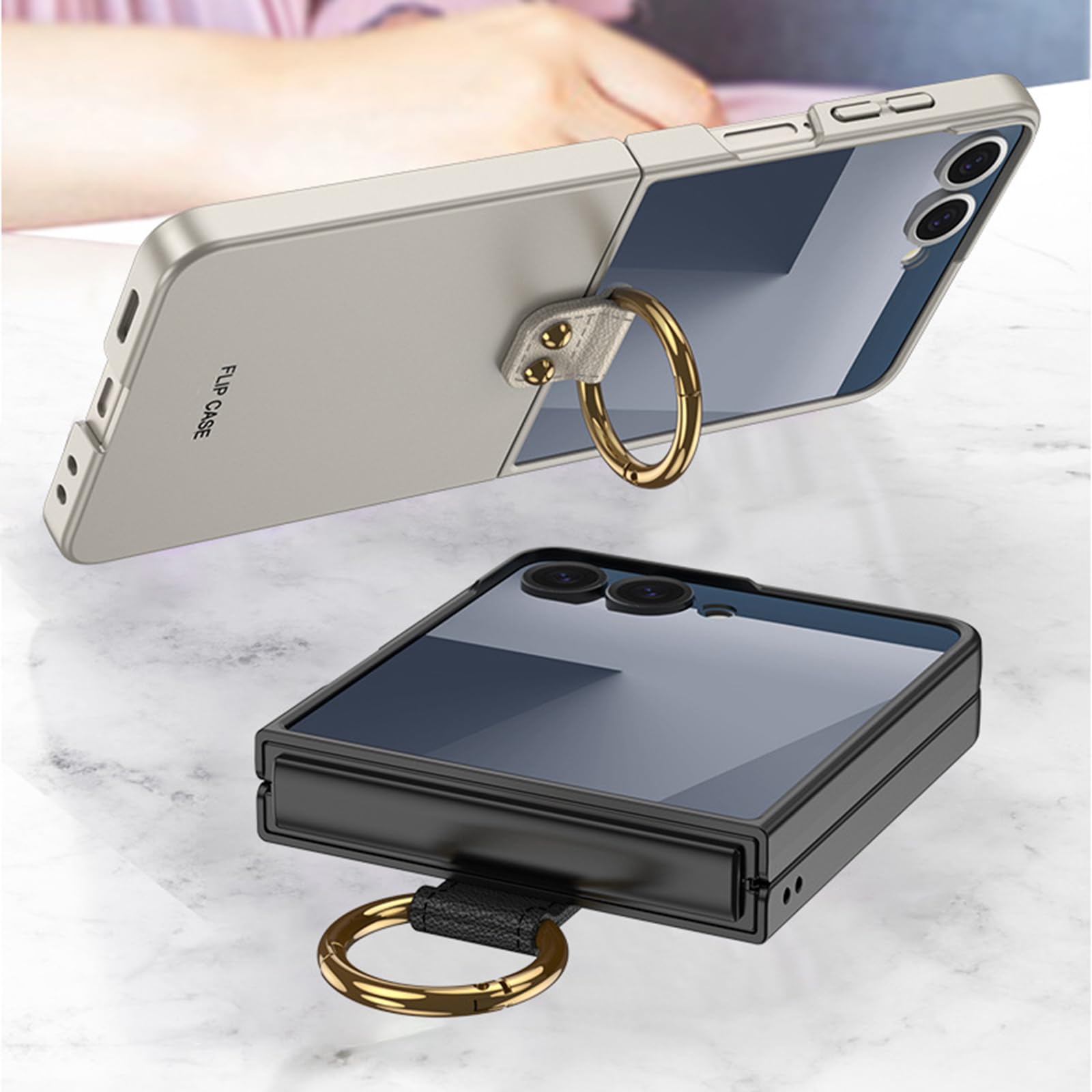 Dünne Hülle für Samsung Galaxy Z Flip 8, Glas Displayschutzfolie