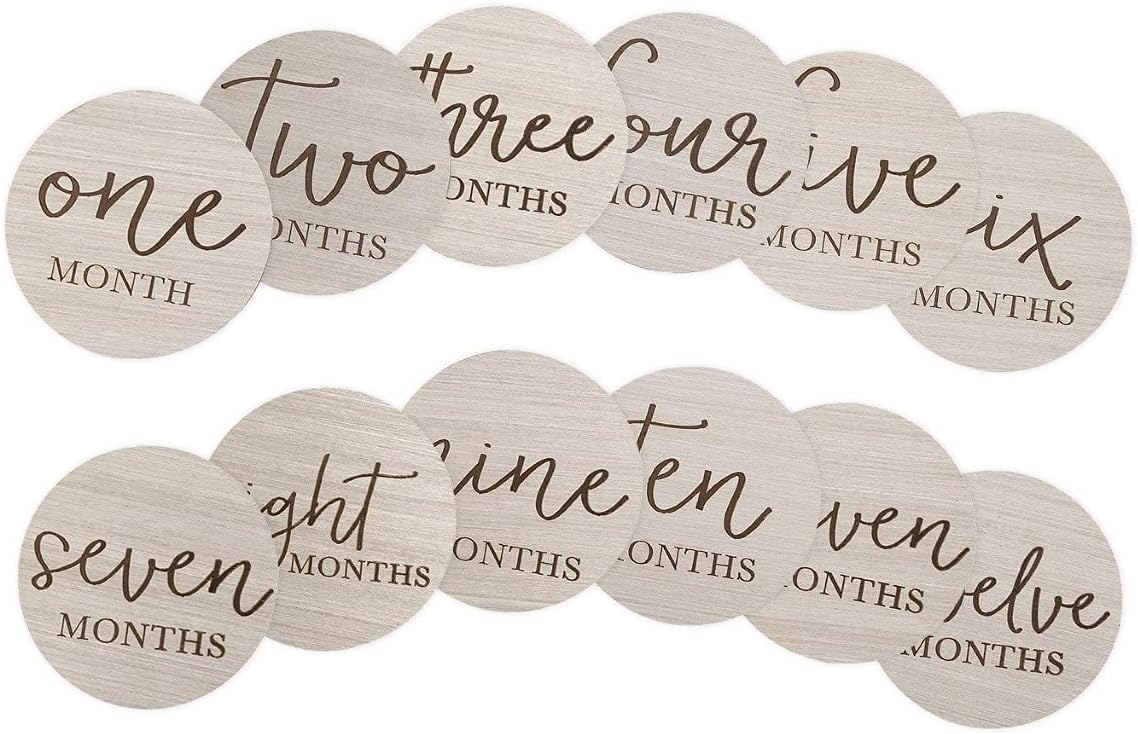 Pearhead Little Pear Wooden Monthly Milestone Cards