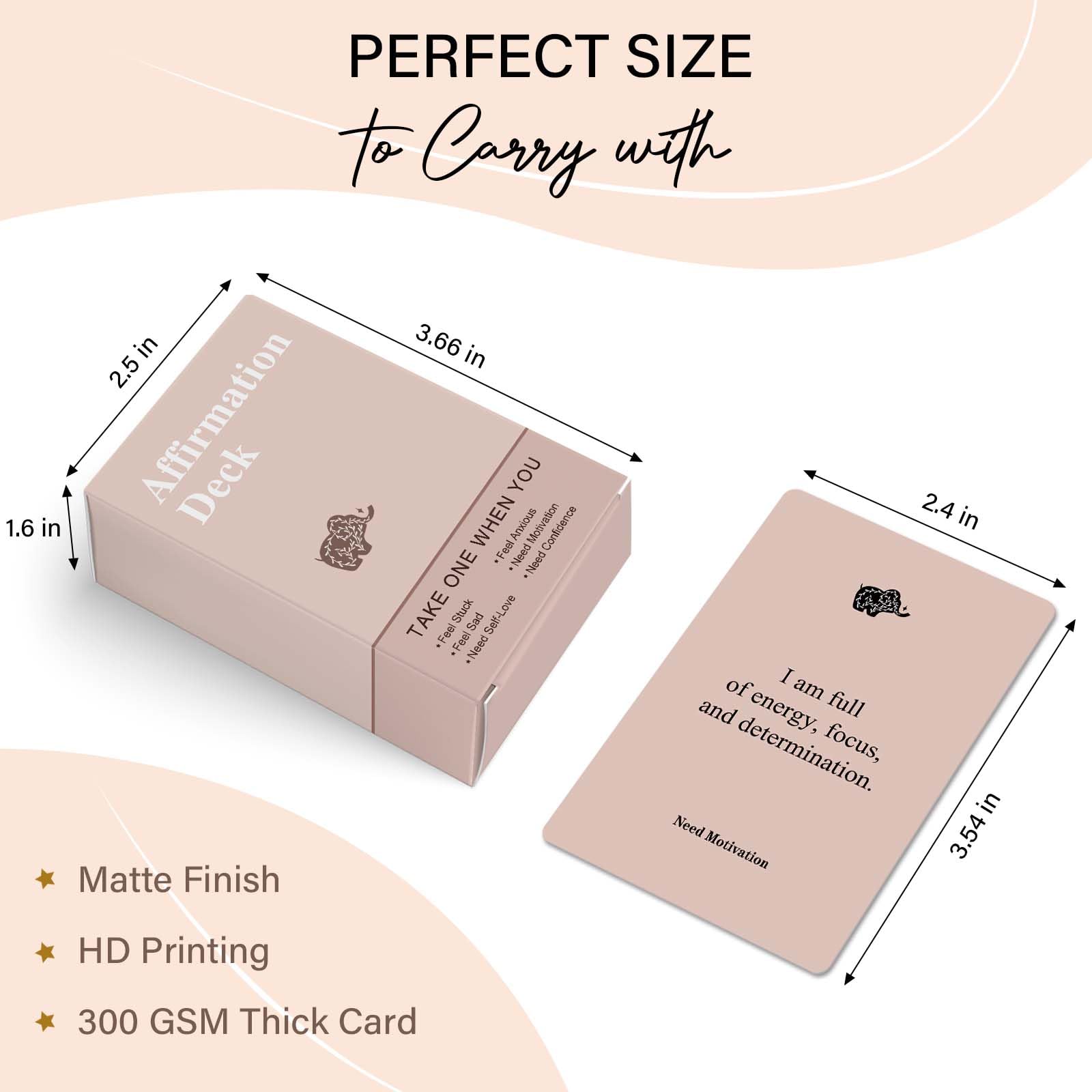 Baraja de tarjetas de afirmación, 120 tarjetas de afirmación positiva para mujeres y hombres, citas positivas para el cuidado personal, regalo edificante para mujeres