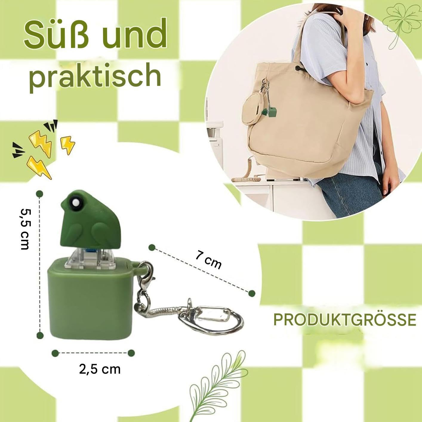 DEKKRYNFV Frosch Keycap - Stressabbau Spielzeug Mit LED Und Sound