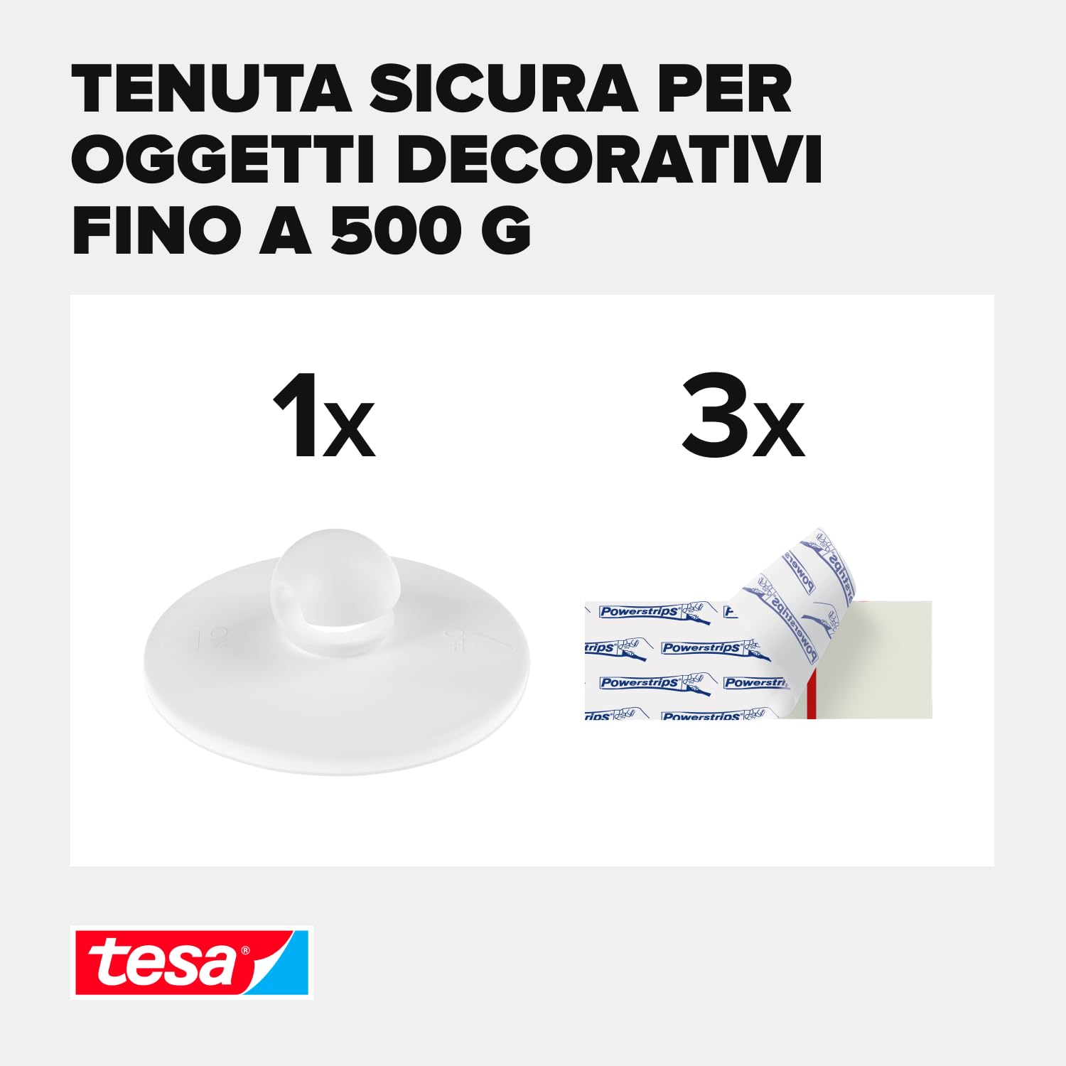 tesa Gancio A Soffitto Bianco 13 x 120 x 140 mm