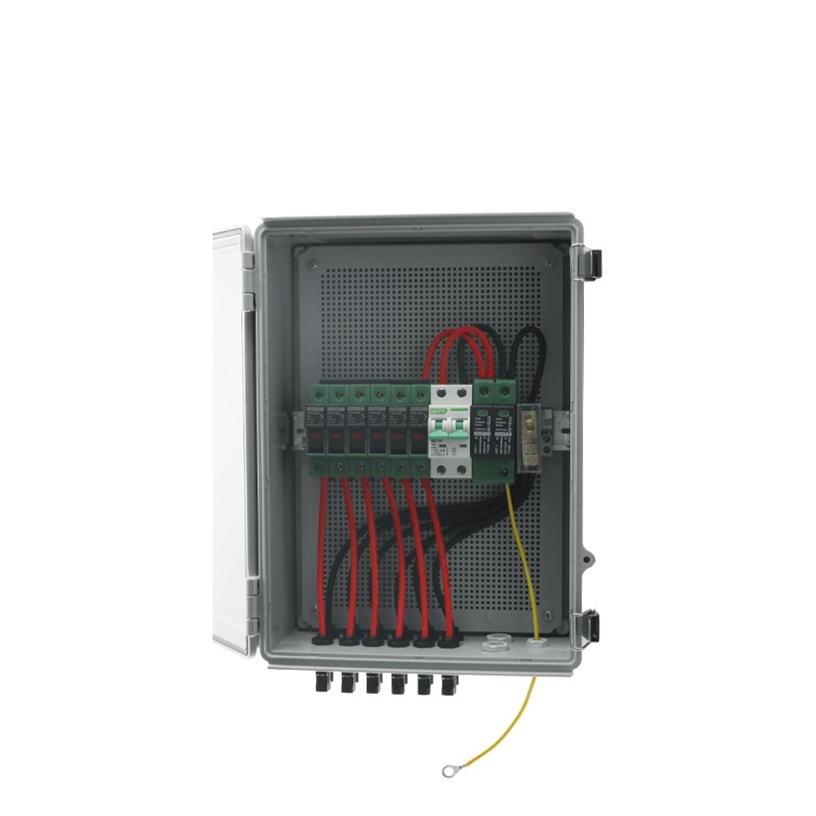 RWRAPS Scatola combinatrice CC fotovoltaica Impermeabile IP65 con Protezione Contro i fulmini solari in ABS 6-in-1-out da 600 V
