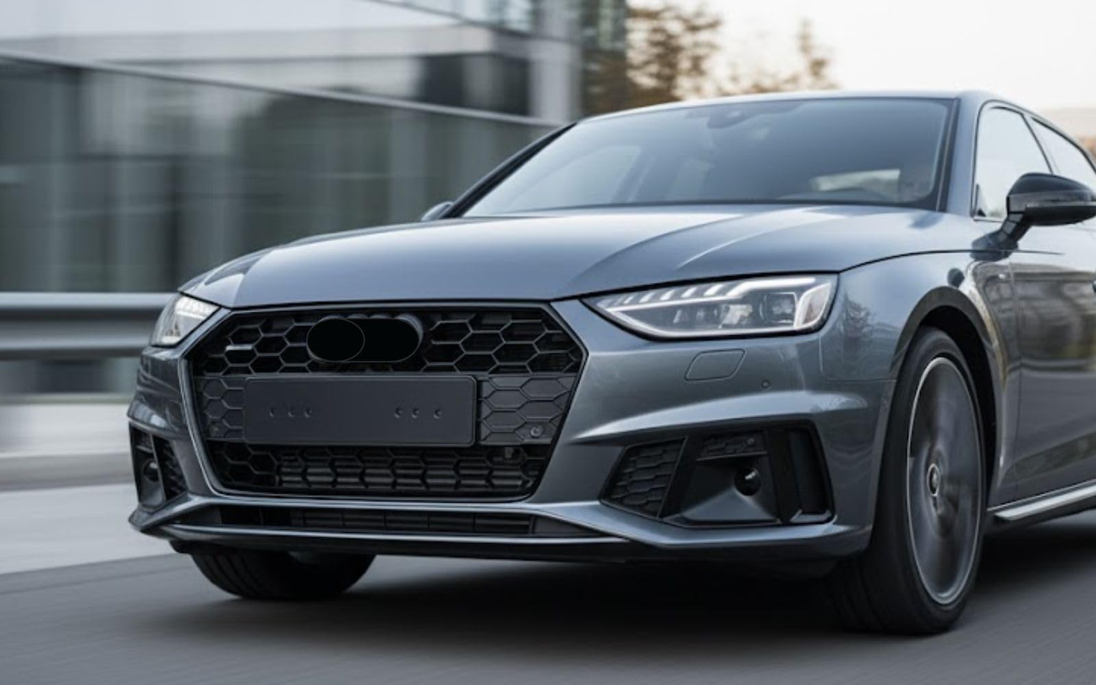 Mptuned Griglia radiatore RS4 stile grill nero lucido compatibile per Audi A4 B9.5 2019-2023 con logo