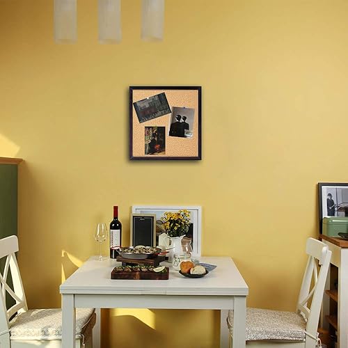 Miniatura 3 de Tableros de corcho para pared, tablero de anuncios de corcho para paredes con marco, azulejos cuadrados de pared de 12 x 12 pulgadas de grosor,