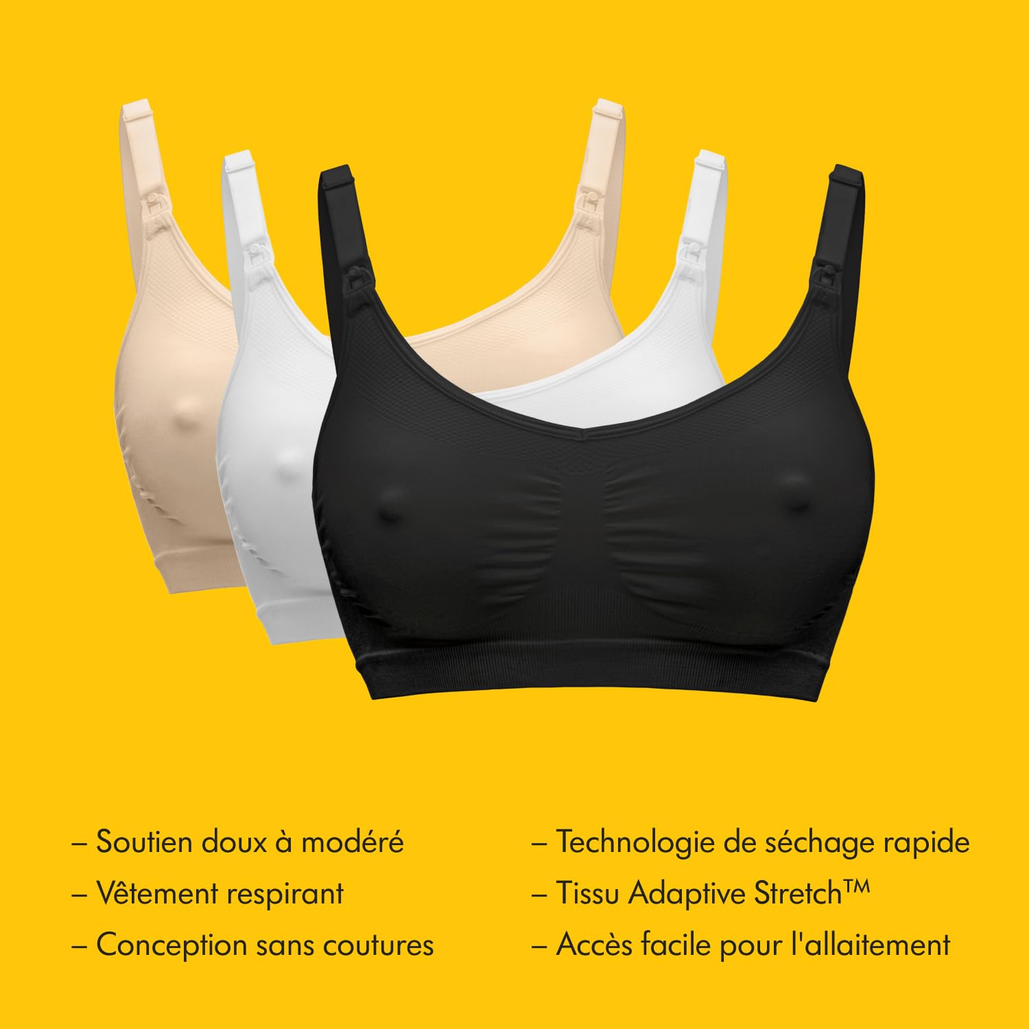 Medela Keep Cool - Reggiseno da allattamento per allattamento al seno, 3 pezzi, comodo e traspirante