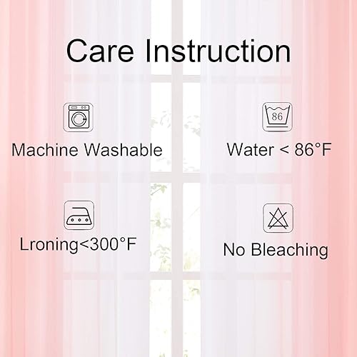 Miniatura 7 de July Joy Ombre - Cortinas de lino sintético semitransparente para habitación y sala de estar, 2 tonos reversibles, privacidad y filtro de luz