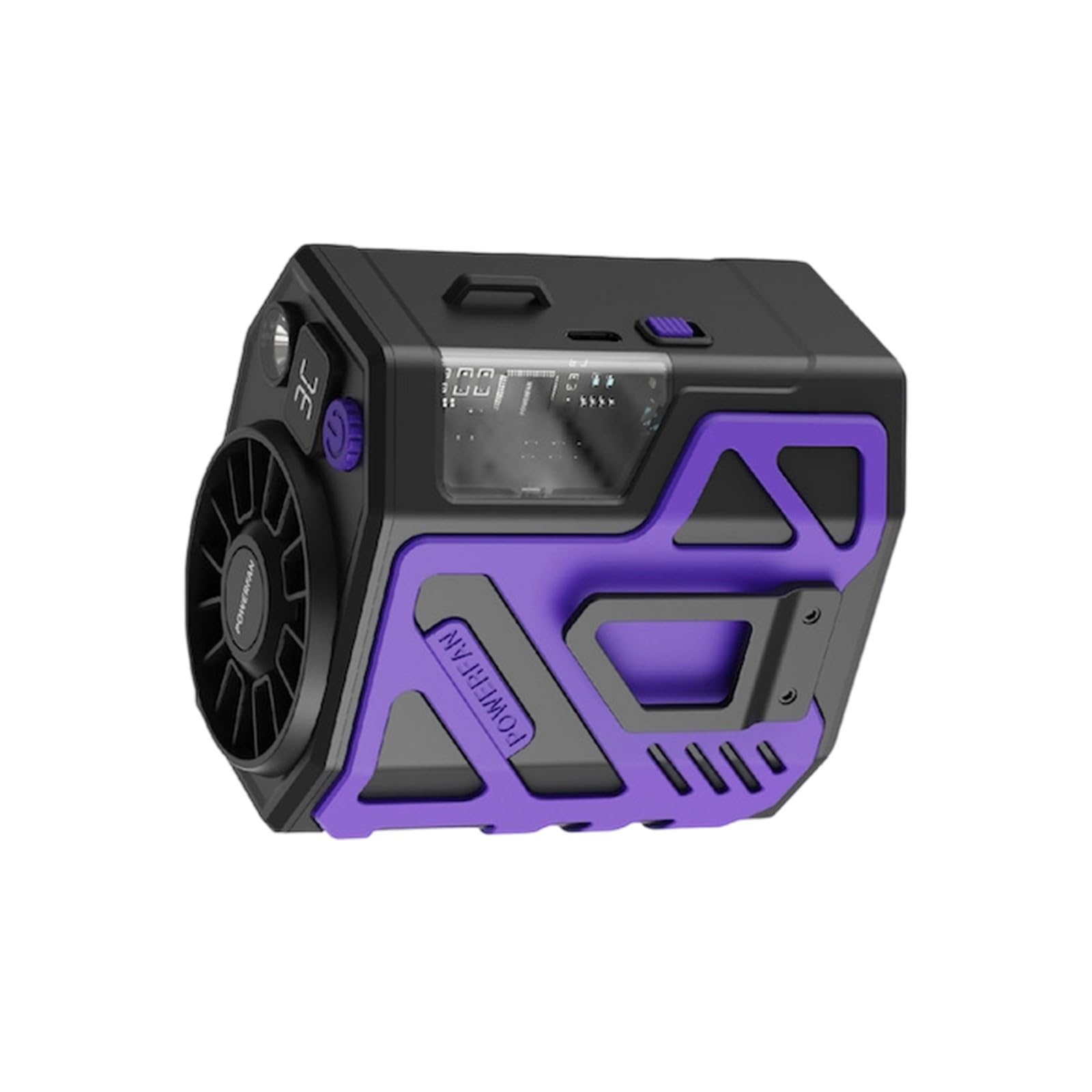 Uqezagpa Purple Wearable Belt Fan Portable Clip Fan 6000Mah Travel Abs Texture Waist Suitable For Outdoor Camping And Travel Abs Waist Clip Cooling