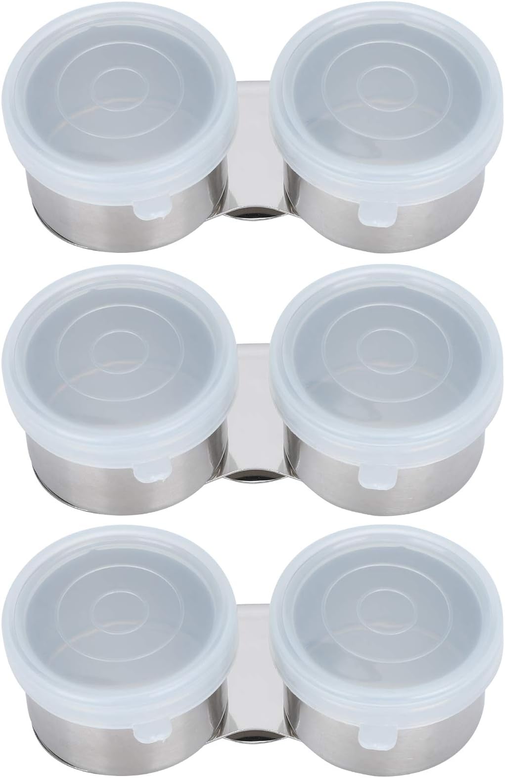 Oil Painting Palette Cup with Lid, 3Pcs Stainless Steel Double Dipper Design, Can Clip on Palette for Oil Painting