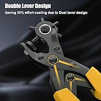 Vista 3 de Perforadora de Cuero Diyife®, Juego Completo de Herramientas de Perforación para Cinturón, Correa de Reloj, Zapato, Manualidades, Correa de Bolso