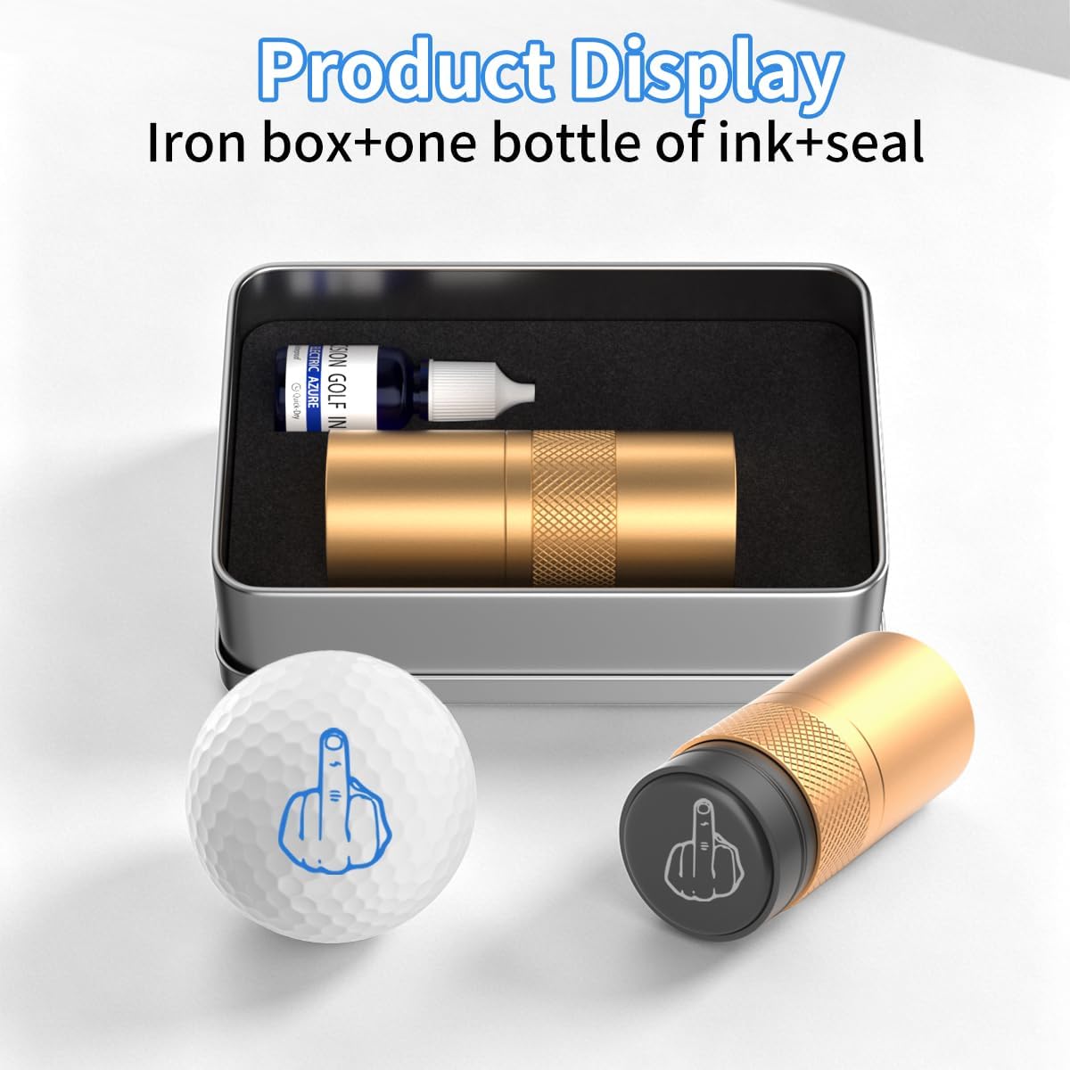 Funny Finger Ball Markers for Golf, Self-Inking Golf Ball Stamps with Ink image 5