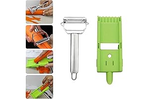 Multifuncional 2 en 1 - Pelador y Rallador con Placa para Frutas y Vegetales