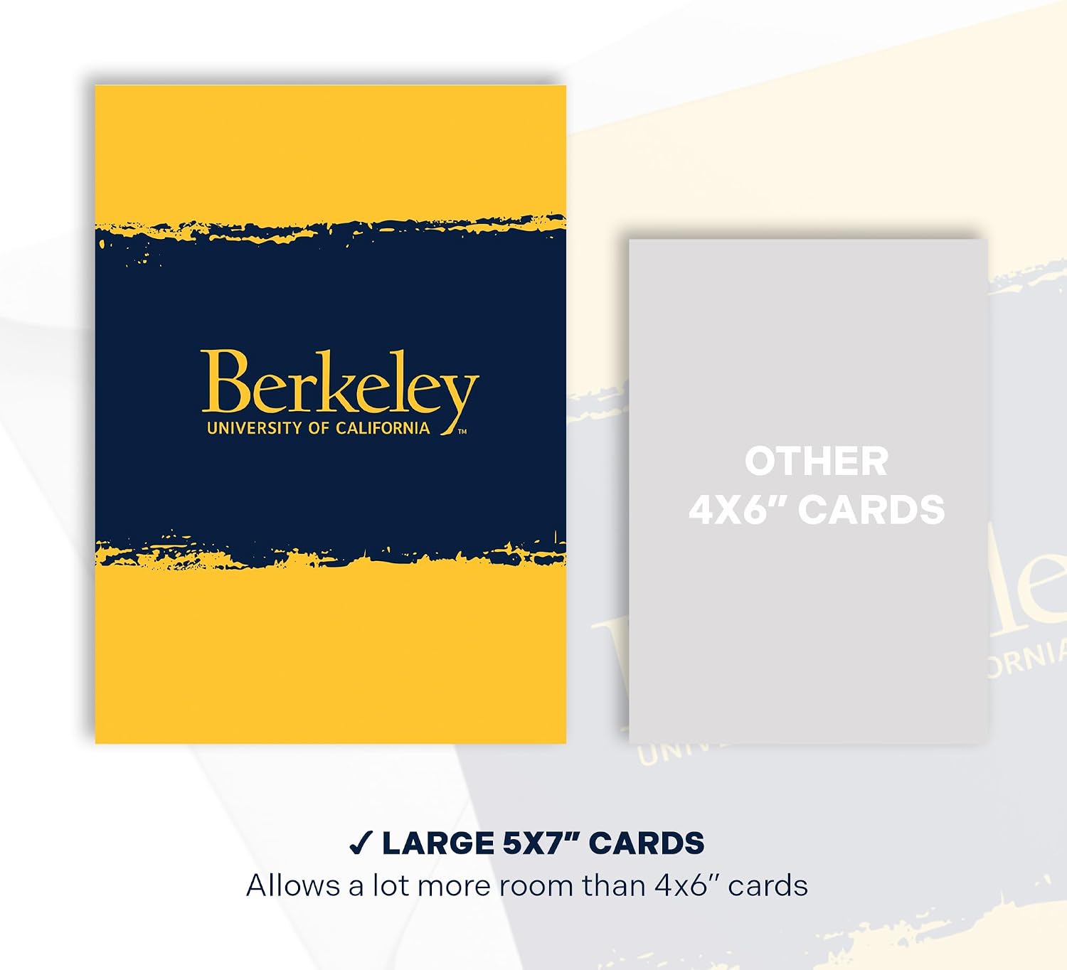 Desert Cactus University of California Berkeley 5x7 Inch Greeting Card Golden Bears Cal UC Single Folded Cardstock with Envelope Party Celebration Officially Licensed (5x7 Card B - Congrats)