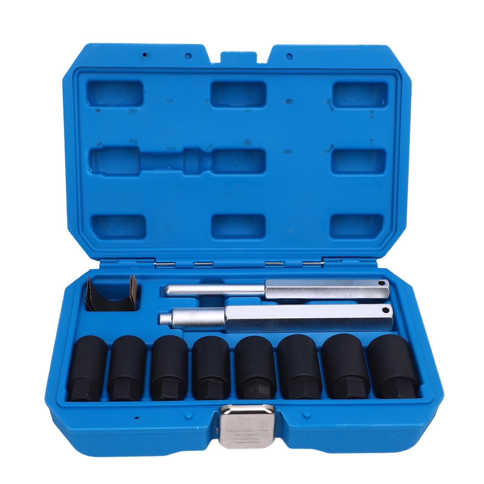Keenso Set di 8 Chiavi per Rimozione Dadi, Set di Bussole Estrattore per Dadi Bulloni Arrotondati Arrugginiti Congelati Danneggiati, con Filettatura a Spirale Inversa per Auto, Barche,