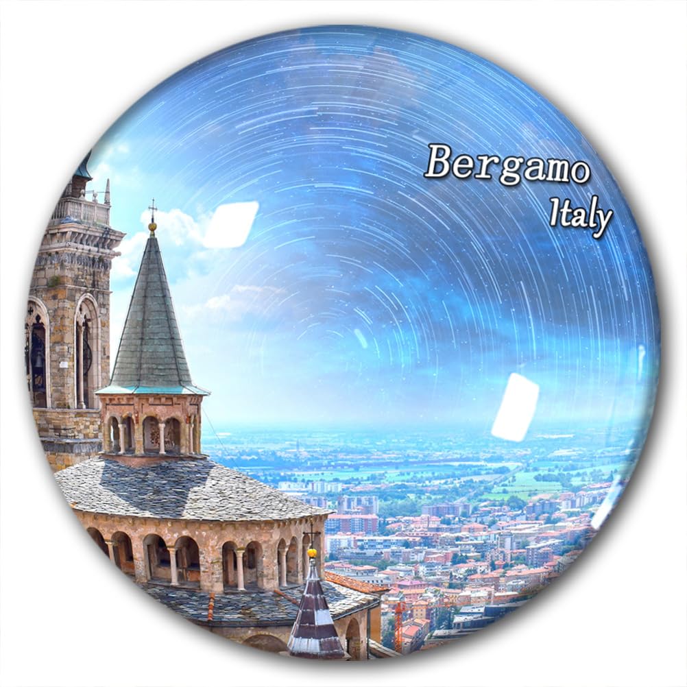 Afghanistan-0001 Italy Bergamo Fridge Magnet Refrigerator Stickers Decorative Magnet Travel Souvenir Glass