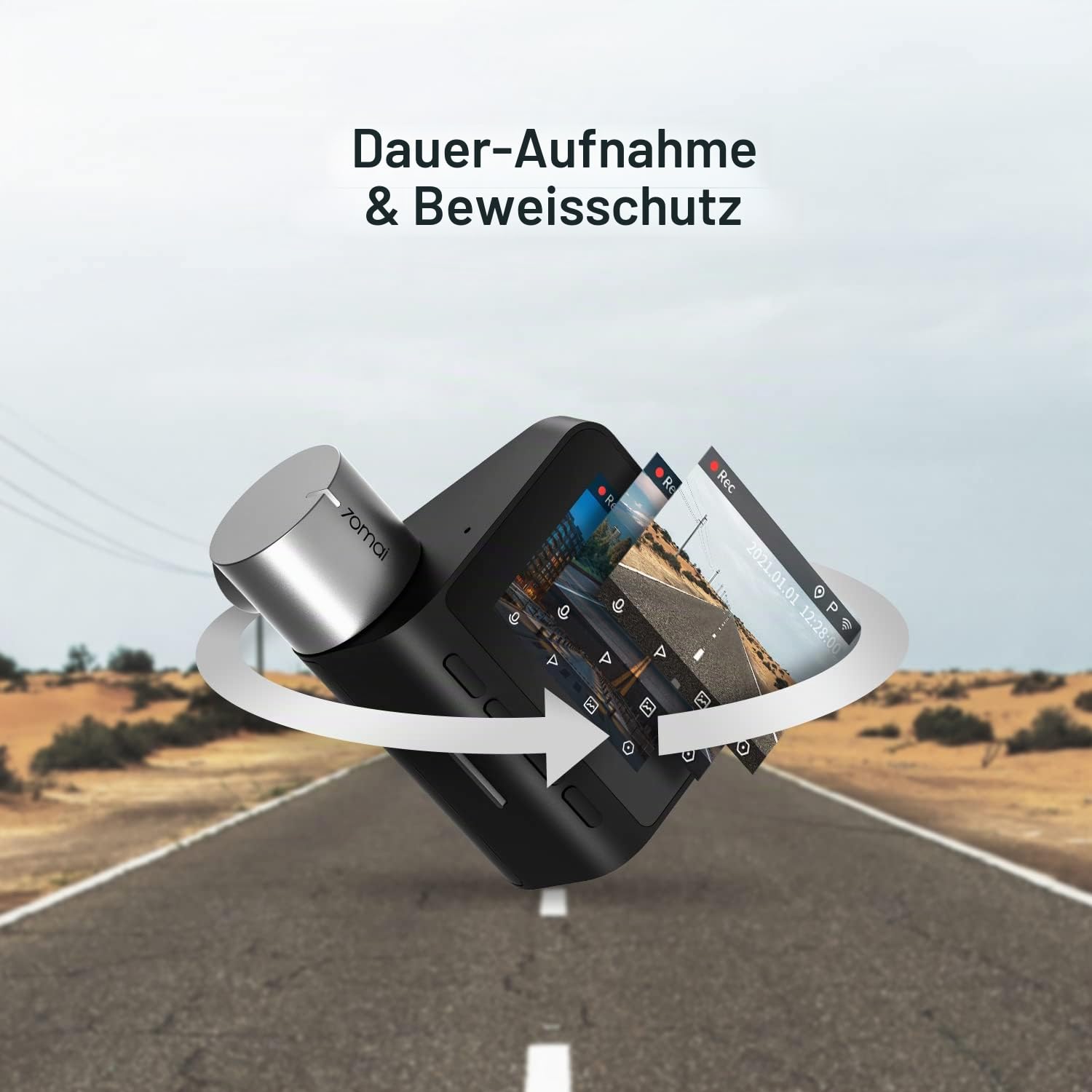 Dashcam 70MAI A500s Pro+ 1944P | Dash cam 140 ° 2" | Camera Auto mit GPS | Kamera WDR & G-Sensor & ADAS | Unterstützt 128GB | Möglichen Parküberwachung & Loop-Aufnahme | Auto Zubehör - Cam 70mai