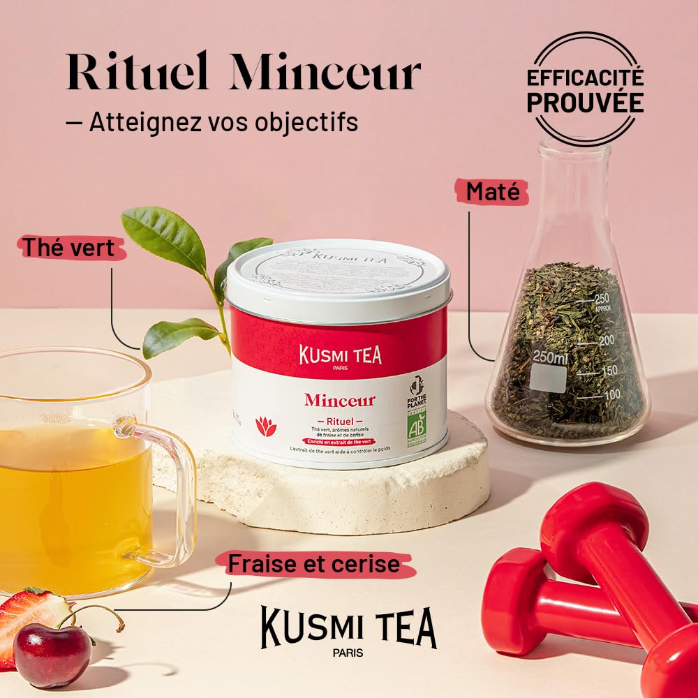 Kusmi Tea - Coffret Decouvert "Les Rituels" - Gamme santé - Assortiment de Thés Verts et Infusion Bio - Idée Cadeau - 24 Sachets - 3 Recettes Délicieuses