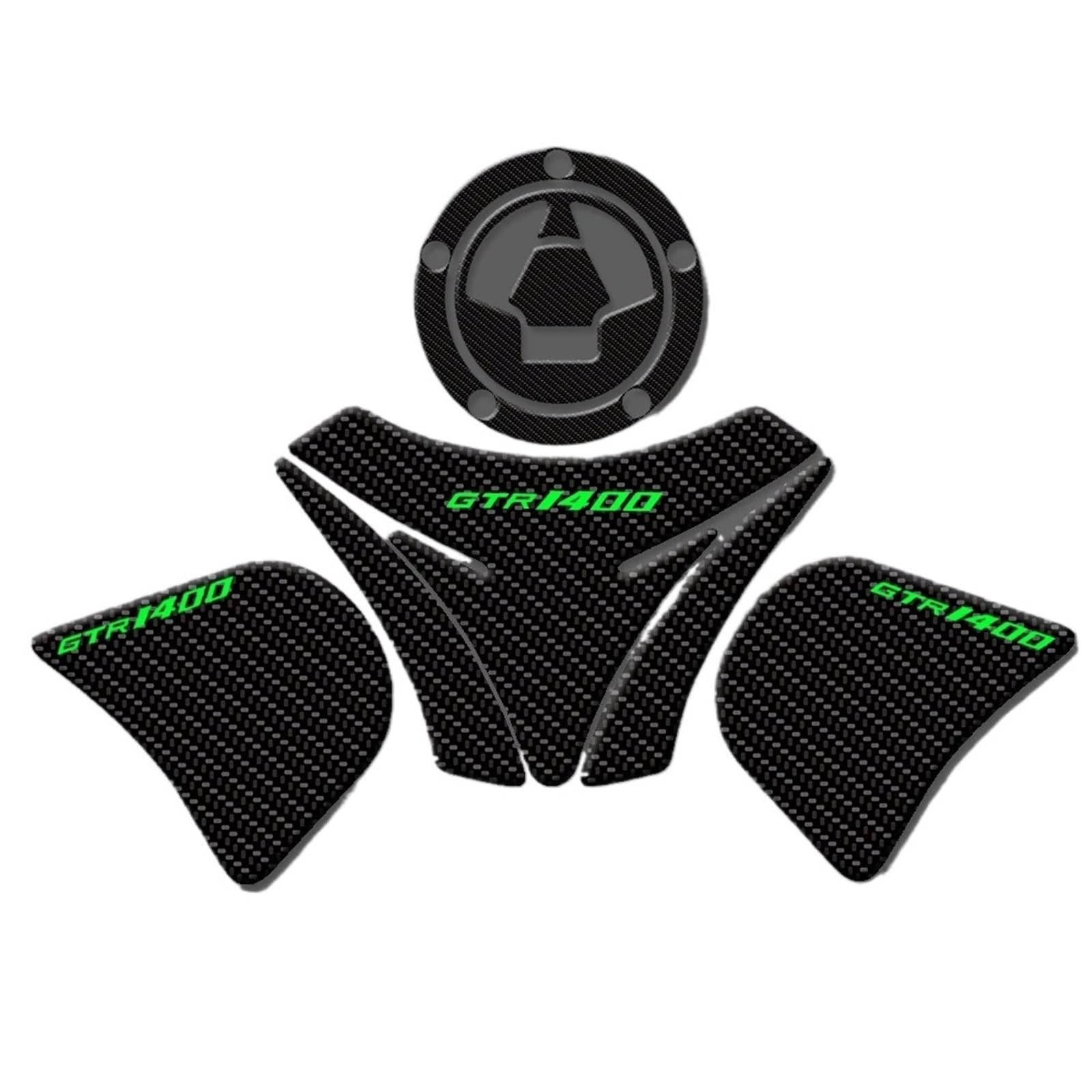 for Kawasaki GTR 1400 ZG1400 GTR1400 2010-2021 Motorcycle Tank Pad Transparent Fish Bone Decal