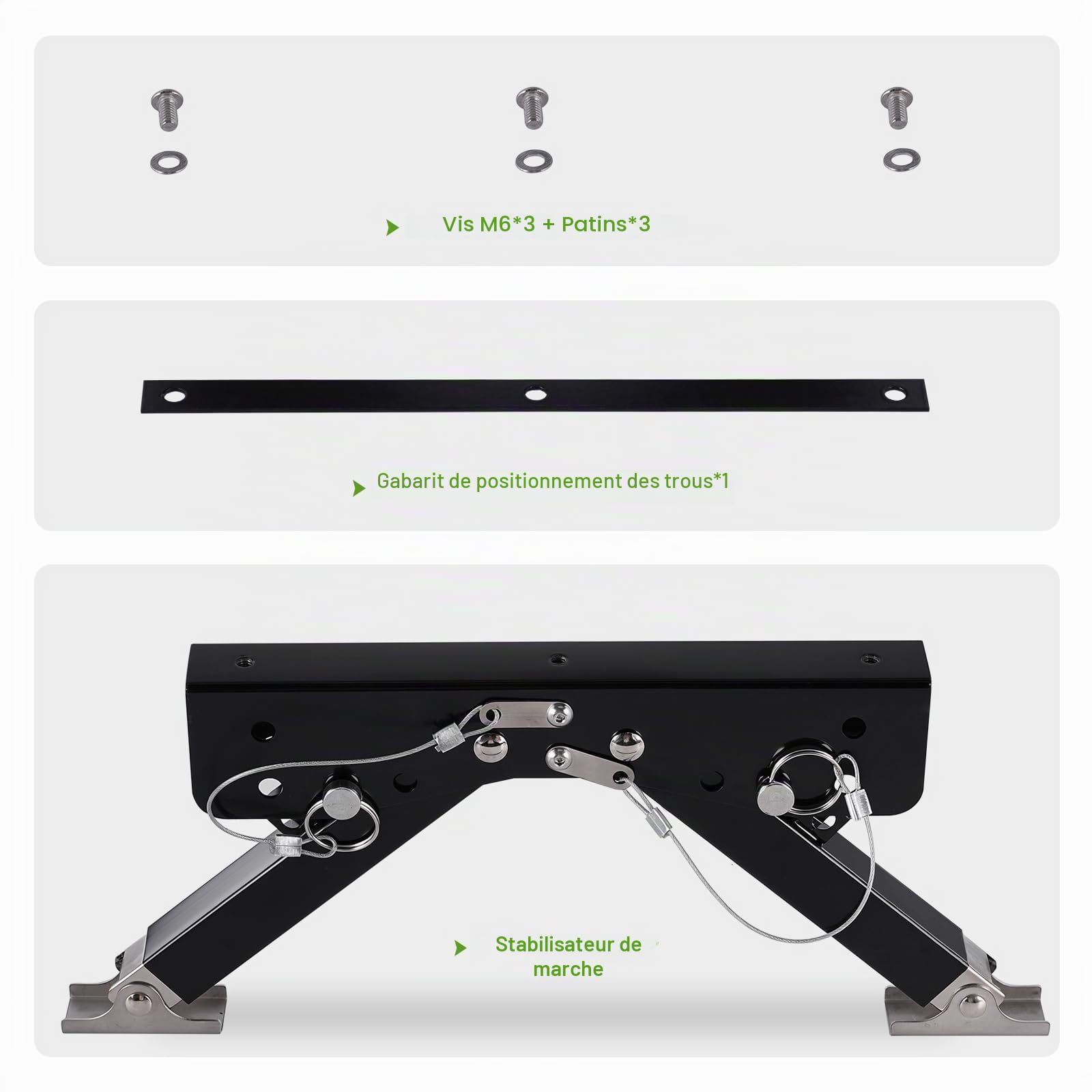 BAOSHISHAN Stabilisateur de Marche pour Camping-Car Ensemble de Support de Marche pour Camping-Car de 7cm à 29cm réglable en Hauteur, capacité de Charge : Maximum 100KG