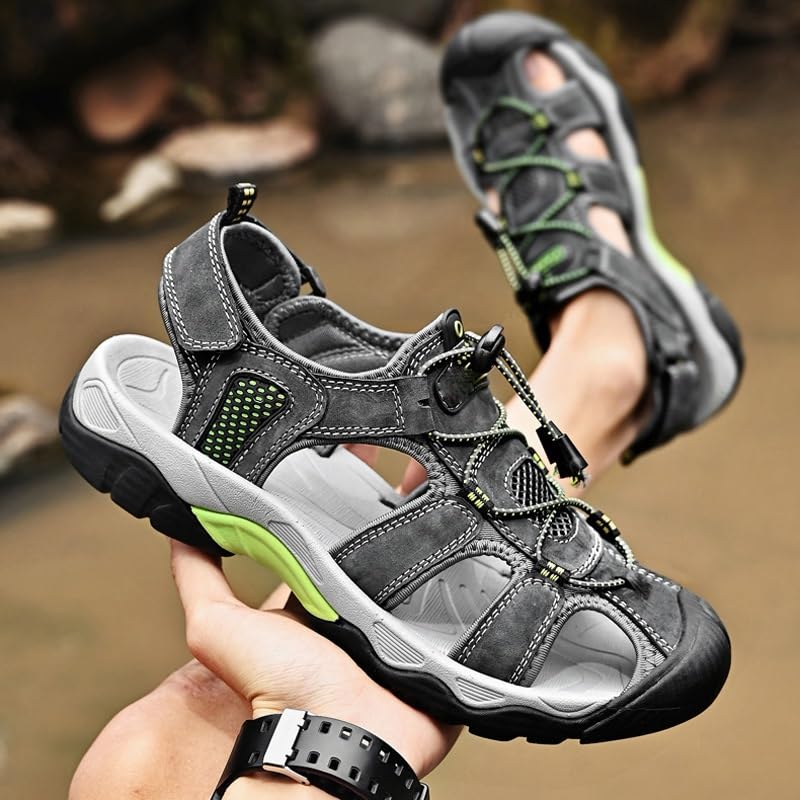 Outdoor Walking Treking Casual Shoes for Men Hiking Beach Wading Shoes Men's Sandal Toe(39)4