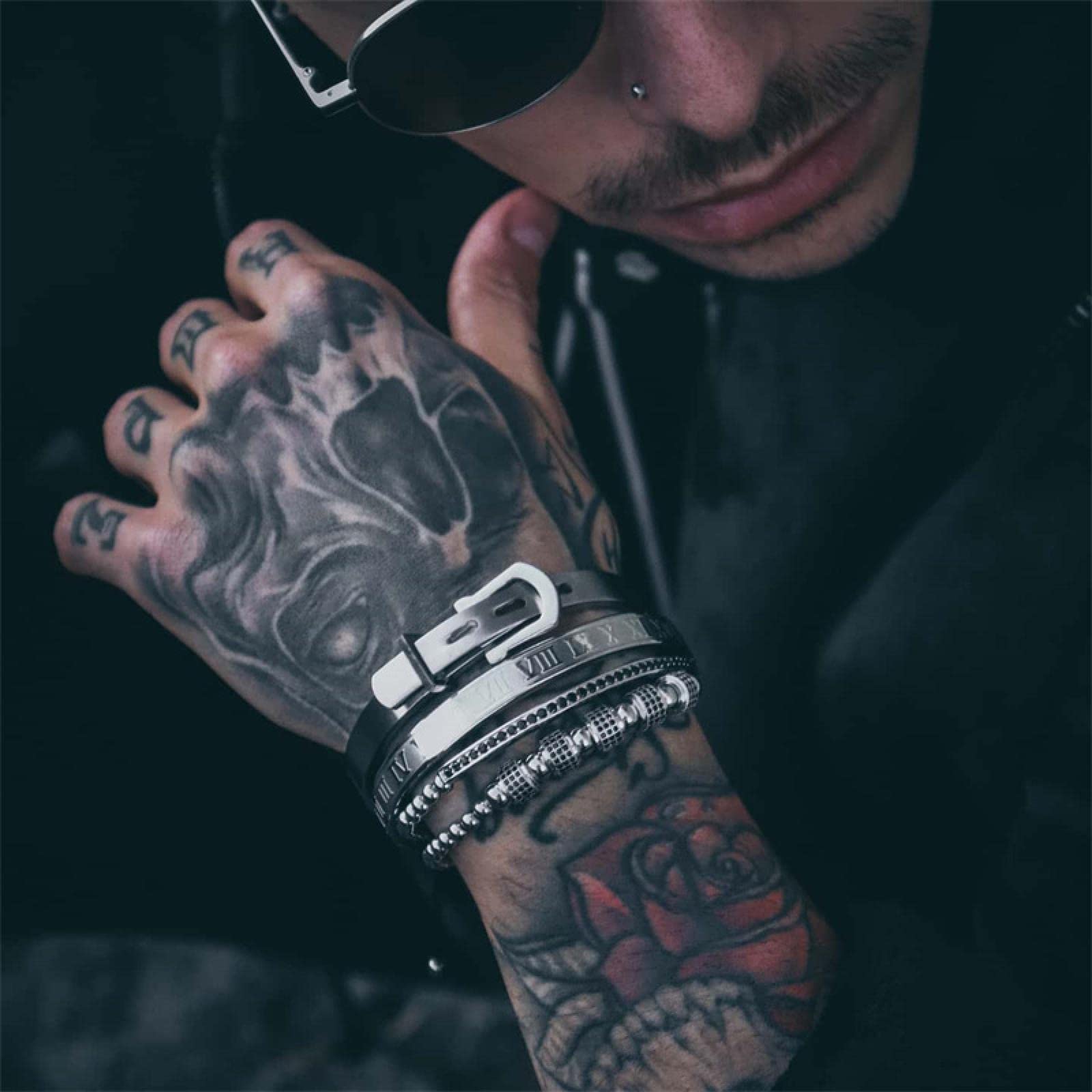 Armband Herren Armbänder Armreif Damen Männer Geschenk 4 Teile/Satz Neue Klassische Krone Lange Charme Männer Armband Geschenk