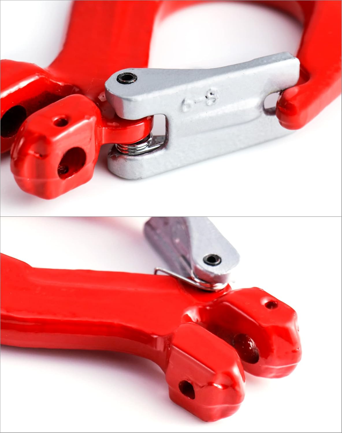 QWORK Clevis Slip Hook with Latch, 4 Pack, 5/16", 2470 lbs Load Limit, Grade 80 Drop Forged Alloy Steel - Image 4