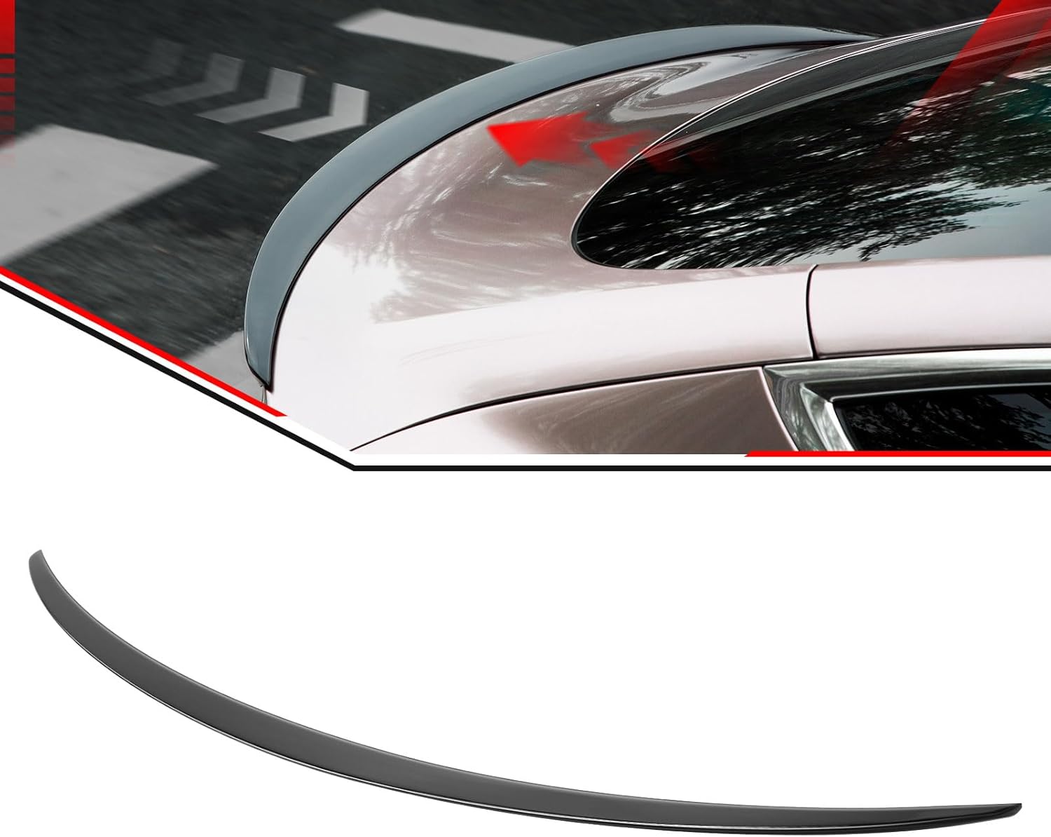 Spoilers for Cars Rear Trunk Spoiler Wing Compatible with Tesla Model Y 2020-2024,Glossy Black