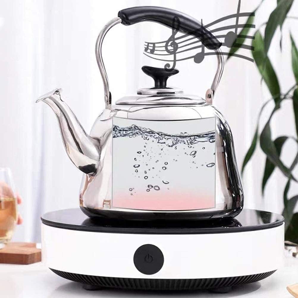 SHISHI Tetera de Acero Inoxidable silbar la Tetera, hervidor de Agua de los hogares con Mango ergonómico y Resistente al Calor, 5 litros Fácil de Limpiar y de Larga Vida útil.