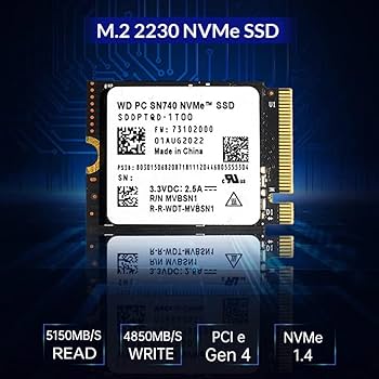 SN740 M.2 2230 SSD 2TB NVMe PCIe for Steam Deck,ASUS ROG Ally