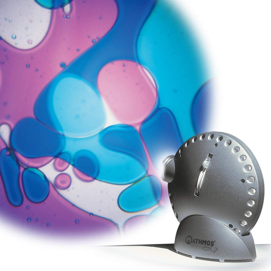 MATHMOS Lava Lamp Projector in Silver - Violet/Blue