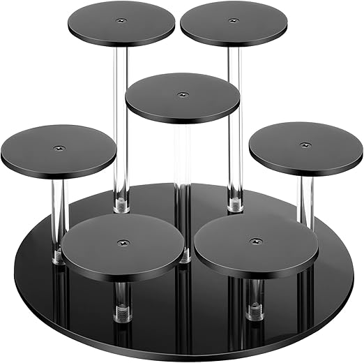 Amazon.com: Display Stand, 7Pcs Clear Acrylic Stand, Non-slip Black ...