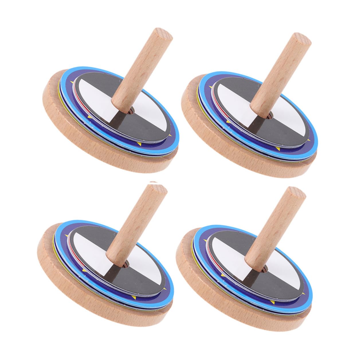 KESYOO 4Sets Colorful Peg Top for Portable Spinning Tops Outdoor Fun Dazzling Gyro for Boys