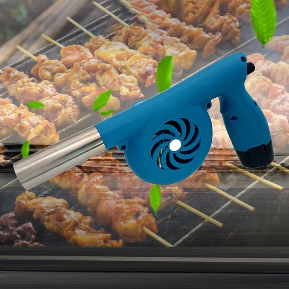 Soffiatore elettrico per esterni, per barbecue, design ergonomico e portatile per una facile manipolazione