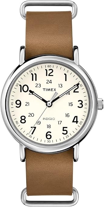 Timex Unisex T2P4929J Weekender Oversized Analog Display Analog Quartz Brown Watch
