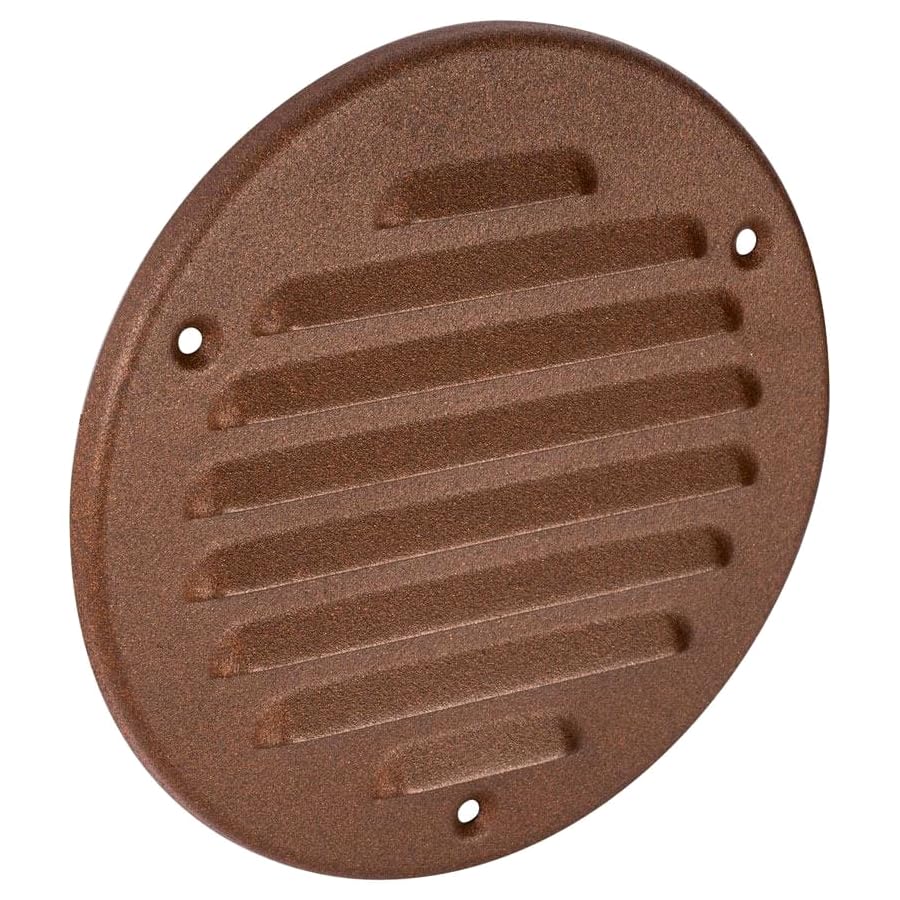 Bronze Louvred Wall Vent Grille with Flyscreen, Stainless Steel, Ø 100 mm / 4" Air Ventilation Duct Cover with Anti-Insect Mesh and Flat Back, Tough and Durable Metal — image 1