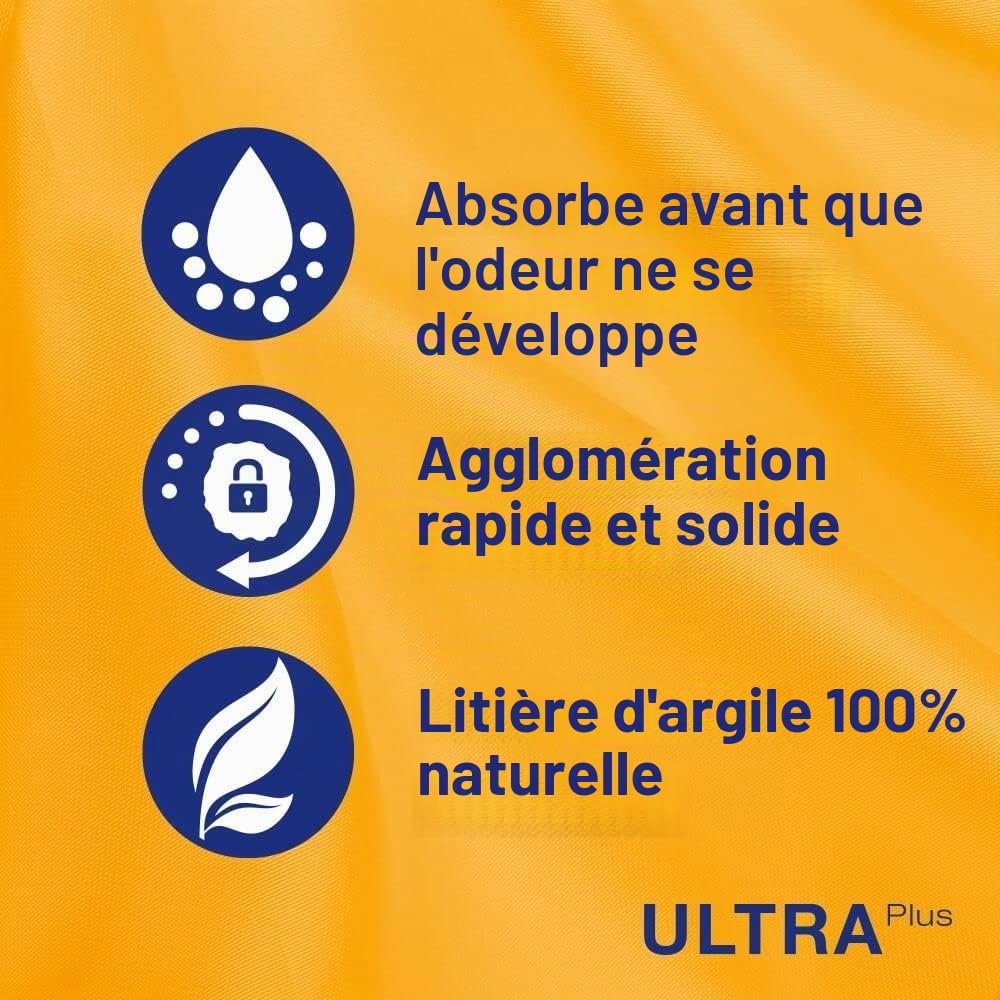 Catsan Litière agglomérante, éliminant les odeurs, extra absorbant, paquet de 3 x 5 litres