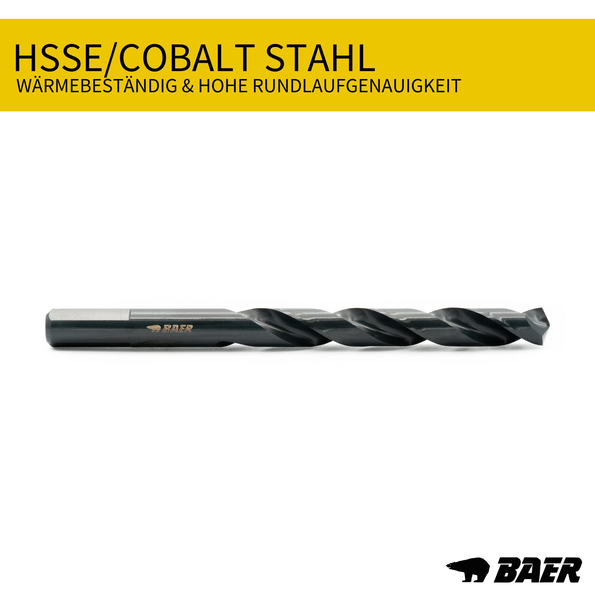 BAER Jeu de tarauds M3 - M12 TriTap HSSE-VAP : jeu de tarauds traversants - Foret à carotter - Jeu de tarauds - Tarauds mécaniques - Filetage - Outils