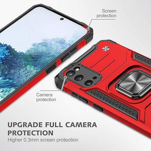 Miniatura 3 de Funda para Samsung S20 FE, Galaxy S20 FE 5G con protector de pantalla: grado militar giratorio de 360° con soporte giratorio a prueba de golpes