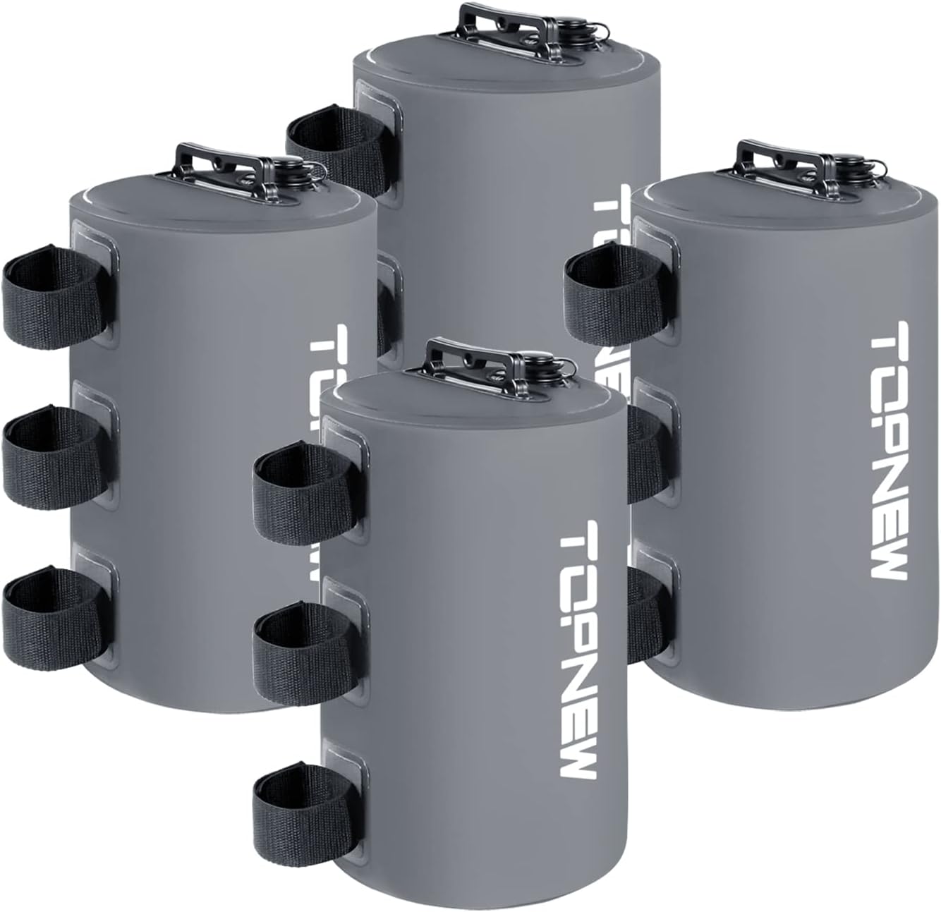 TOPNEW 4 Pack Canopy Water Weight Bag, 132 LBS Water Tent Weights Set of 4 Leg Weights for Pop Up Canopy, Canopies,Tent, Gazebo, Gray