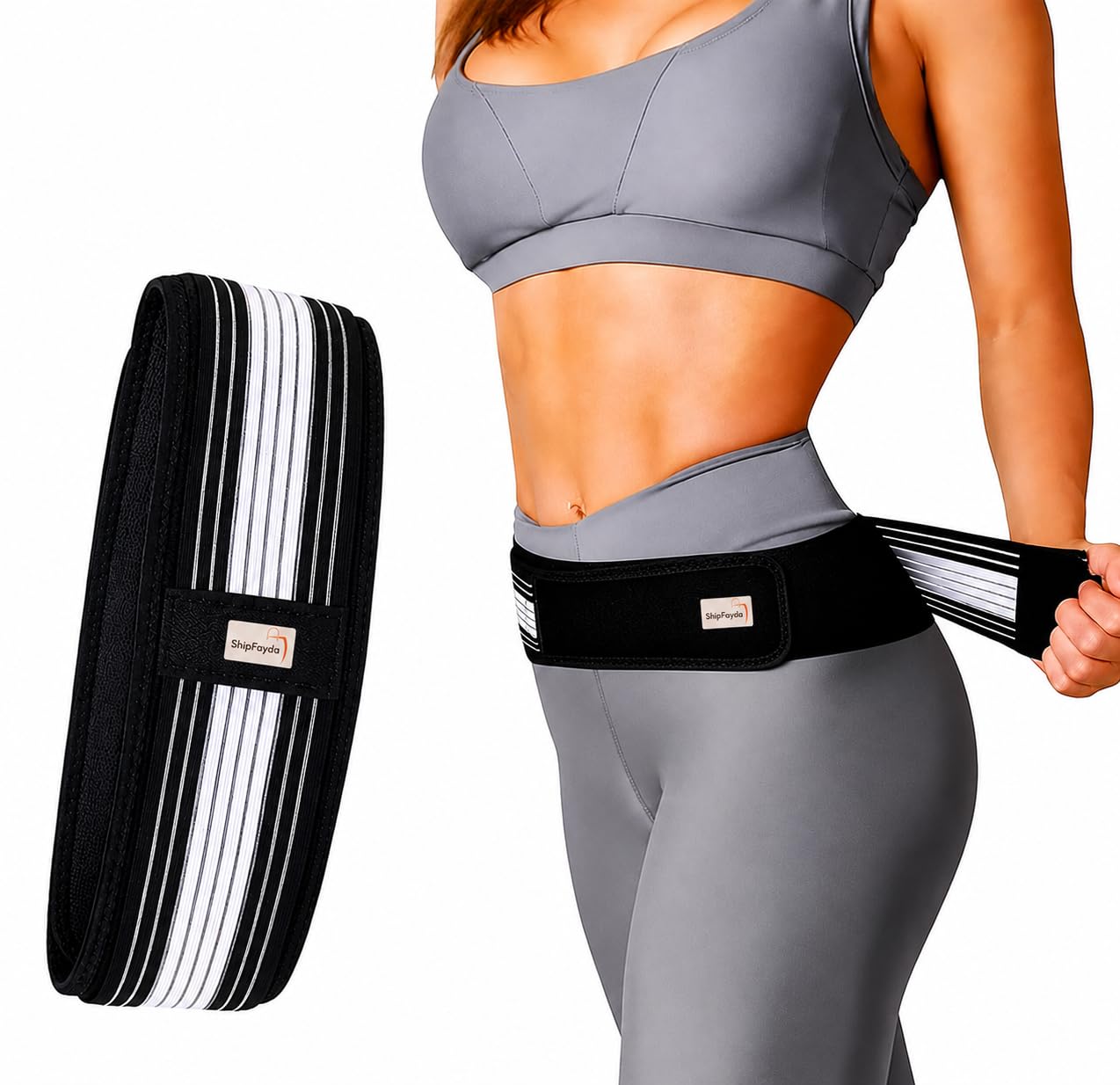Sacroiliac SI Joint Hip Belt – Adjustable Hip Belt for Back Pain, Sciatica Belt, Pelvic Support Belt for SI Joint Pain & Lower Back Pain Relief – Unisex Support Brace for Men & Women (Pack of 1)-image-10