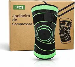 Joelheira de Compressão Ortopédica, Suporte para Joelho com Tensor Ajustável, Alívio de Dor Artrite Menisco, Estabilizador Esportivo, Neoprene Respirável para Corrida Academia
