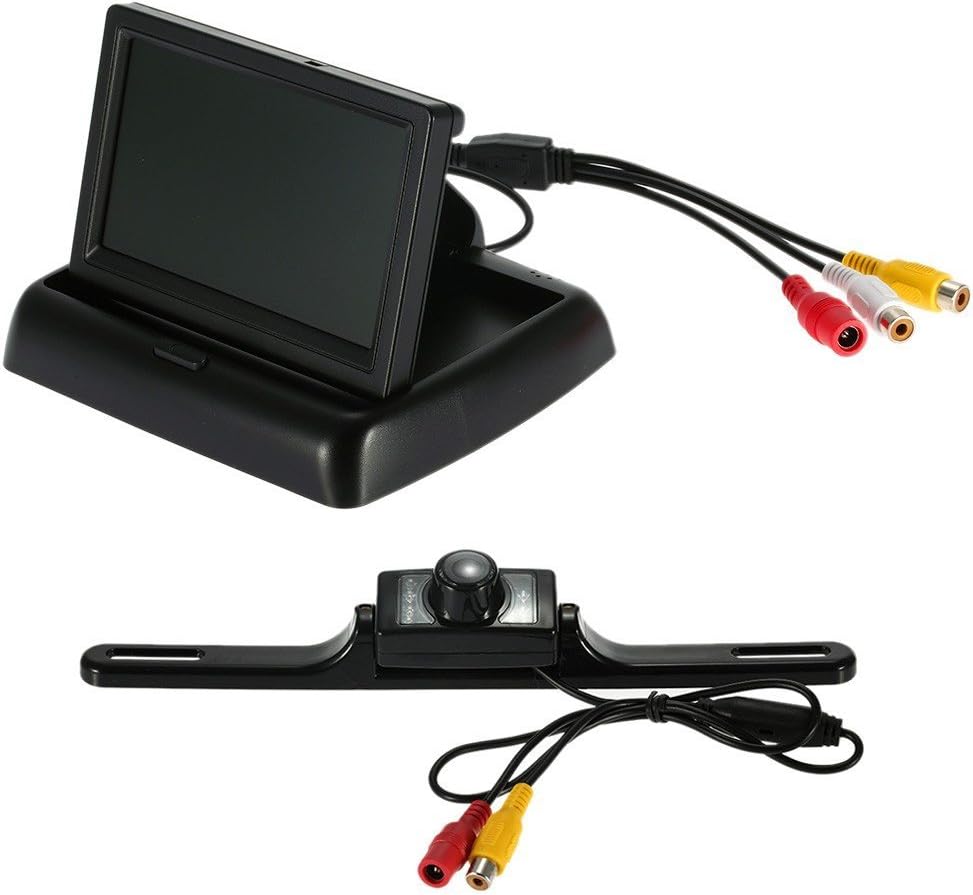 PTCM 4.3 "Pop-up LCD TFT Monitor Video Rear Car Wireless Transmission Backup Night Vision Rear View Camera System Kit