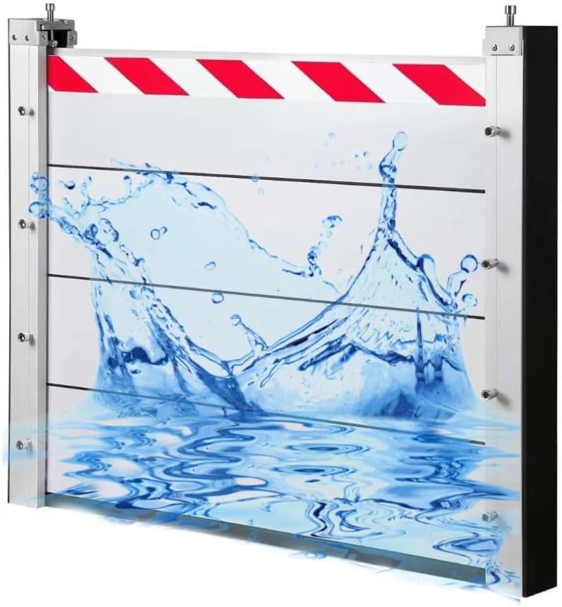 Flood Barrier 91/92/93/94/95/96/97/98/99/100cm Reusable Water Retaining Plate Garage Basement Door Flooding Defence(Exterior,92x80cm)