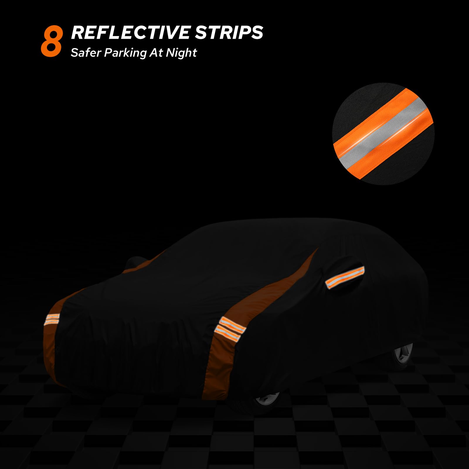 YoYolaur 10-Layer for Dodge Challenger Car Cover Waterproof All Weather for Automobiles Outdoor Full Exterior Covers Soft Cotton — view 6