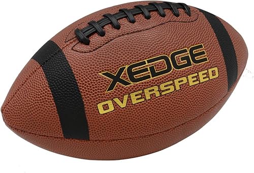 Miniatura 4 de XEDGE Balones de fútbol de cuero compuesto para interiores y exteriores, para entrenamiento y juego recreativo, talla 6,7,9