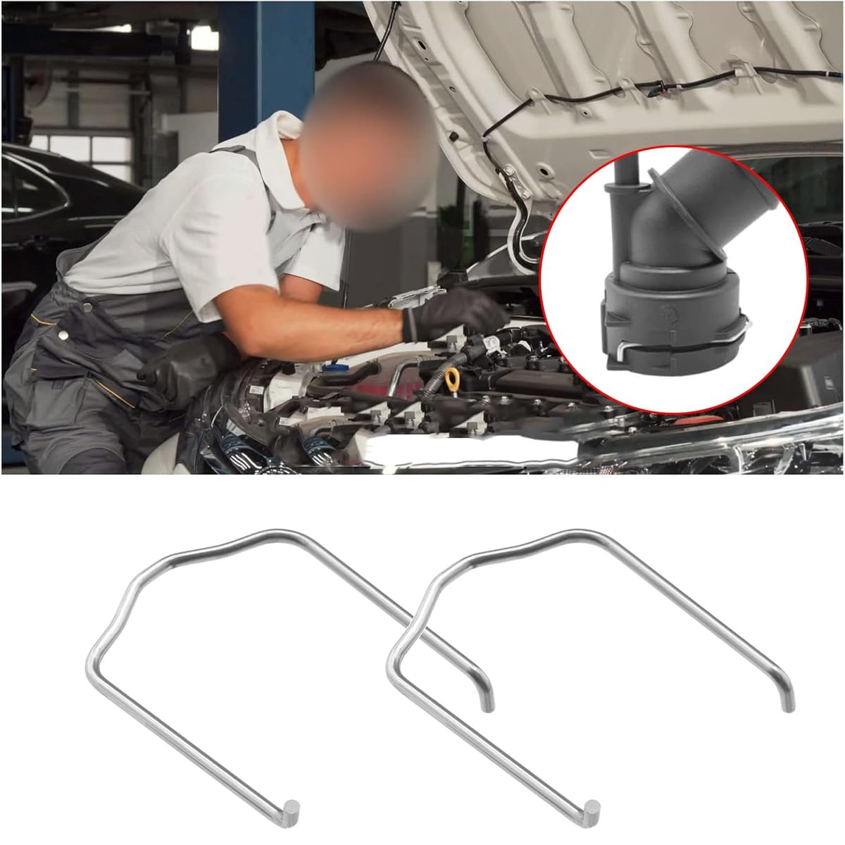 Clip a Molla Fissaggio Flangia Tubo Flessibile Acqua Radiatore Auto 1J0121142 Morsetti Ricambi