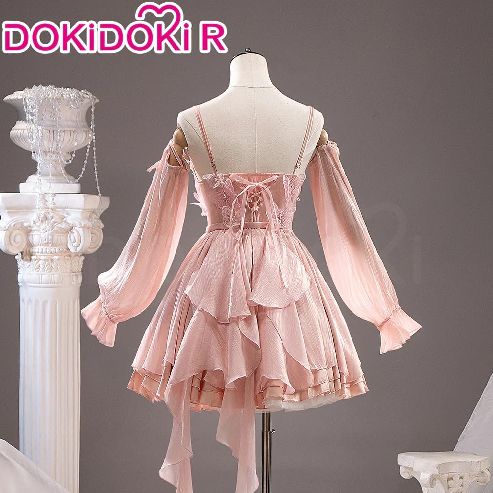 KIRA KIRA Love and Deepspace Heroine MC Dreamy Heart Pink Dress Doki-R Miss Heroine Cosplay Costume for Halloween