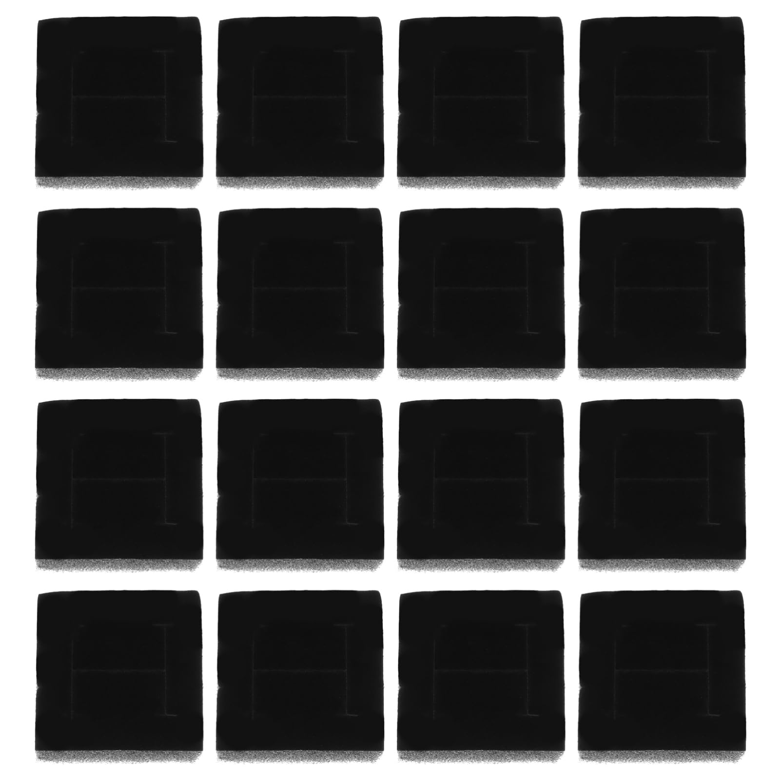 MAGICLULU 20Pcs Black Sponge Jewelry Box Inserts, Ring Holder Organizer for Earrings, Necklaces, and Rings, Protective Foam Pads for Jewelry Display Packaging, 1.77x1.77x0.78inch