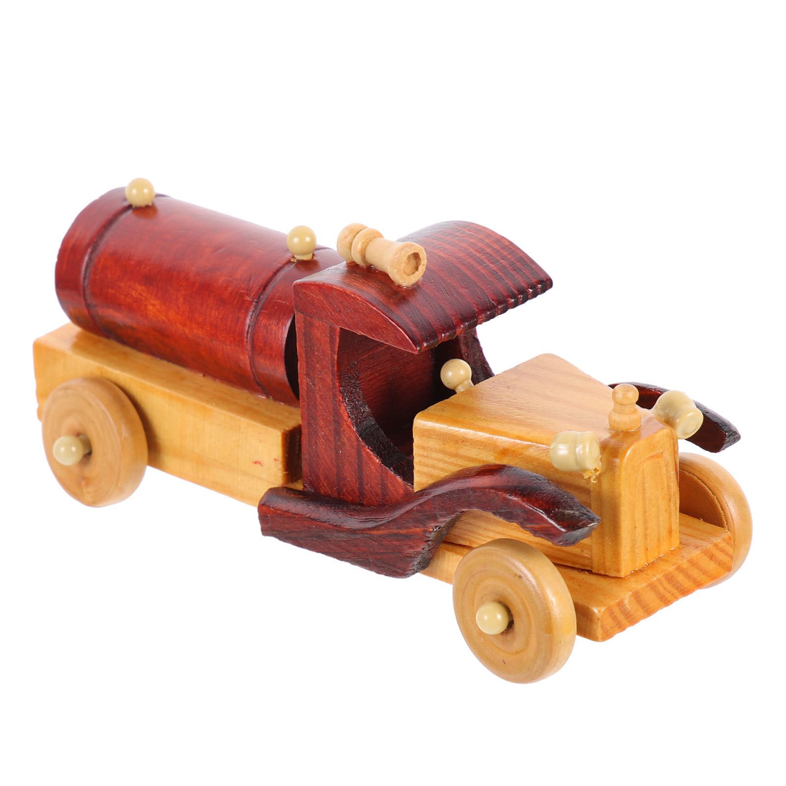 Coche de madera miniatura regalo de diseño para nacimiento y bautizo